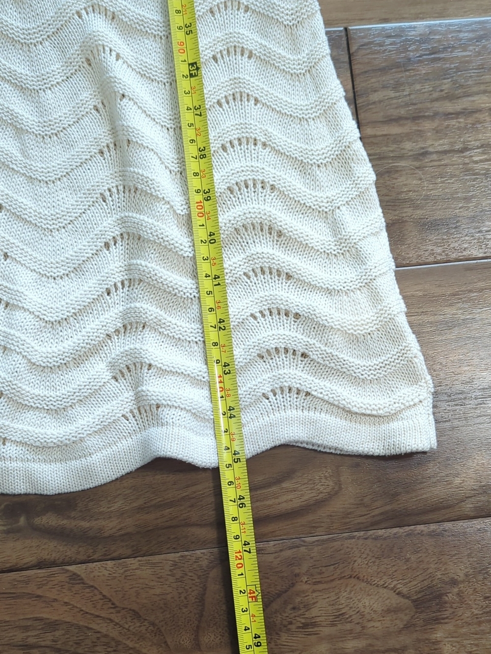 Cupshe Long Sleeve Cream Crochet Long Beach Cover-Up Kimono - Picture 8 of 10